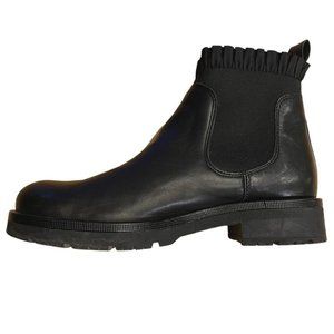 Browns Made in Italy Leather Frill Chelsea Boot, Sz 39/9